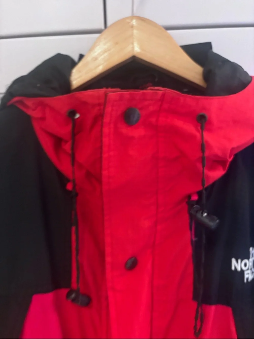 The North Face Red and Black Waterproof Raincoat Gortex Medium Men’s